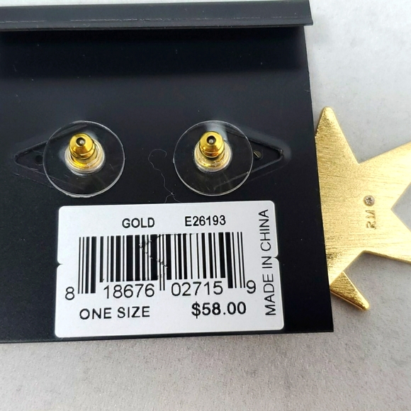 Rebecca minkoff gold star dangle earrings - Picture 3 of 3